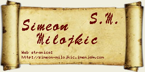 Simeon Milojkić vizit kartica